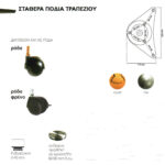 ΠΟΔΙ ΤΡΑΠΕΖΙΟΥ 82cm - Φ6