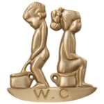 ΕΝΔΕΙΞΗ ΠΟΡΤΑΣ WC ΑΝΤΡΩΝ & ΓΥΝΑΙΚΩΝ VIOMETALE